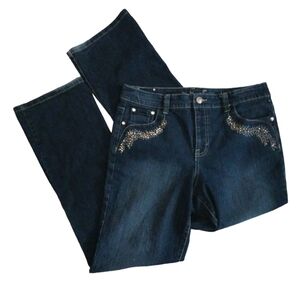 Style & Co Gold Stitching with Gems Jeans